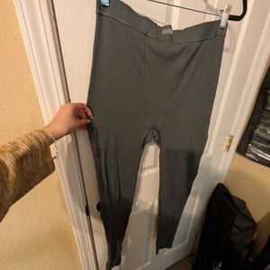 Stretchy Olive Gray Thermal Leggings Skims